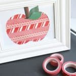 Apple Art with Washi Tape