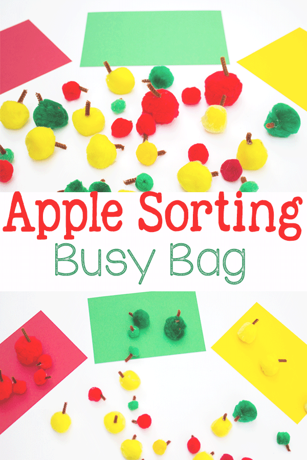 Apple Sorting Busy Bag