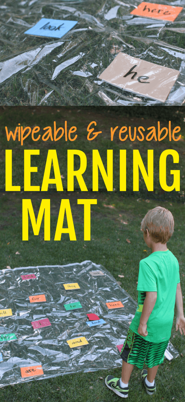 Wipeable and Reusable Learning Mat