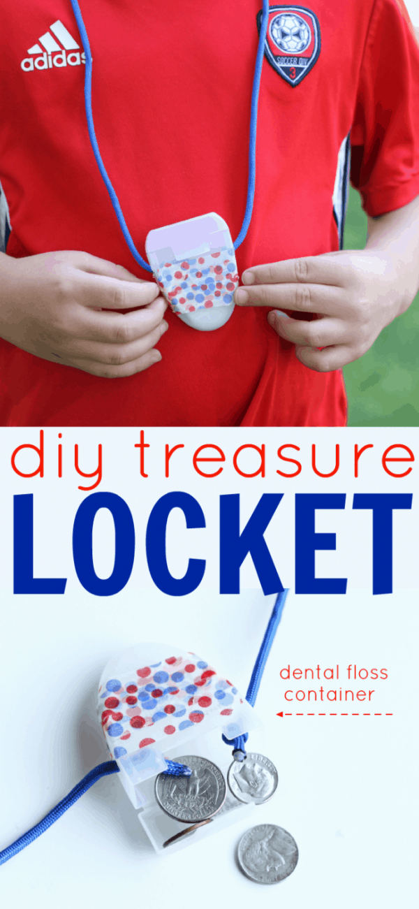 DIY Treasure Locket made from a Dental Floss Container
