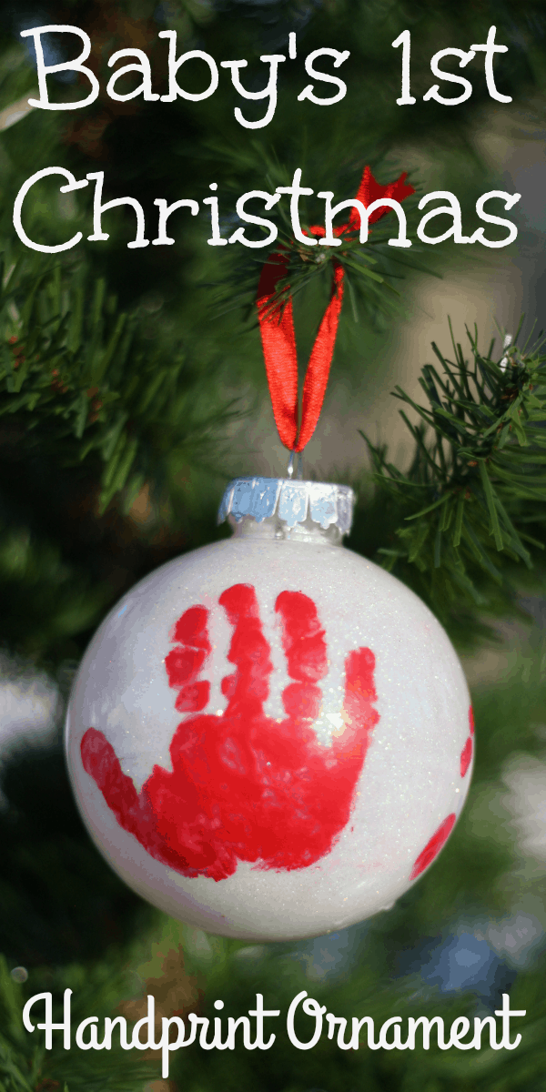 baby handprint ornament