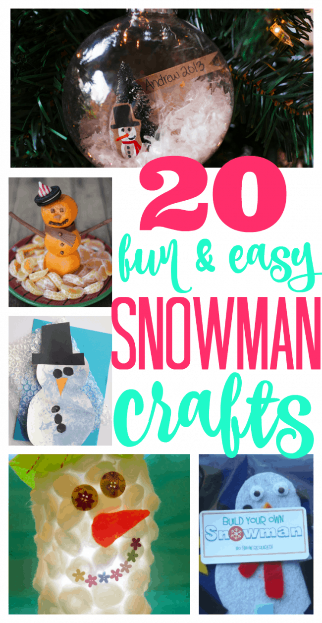 20 Fun Snowman Crafts For Kids - I Can Teach My Child!
