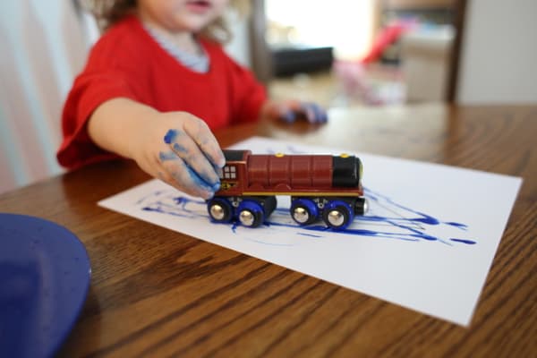 Painting Shapes with Trains