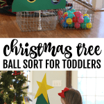 Christmas Tree Ball Sorting Activity For Toddlers