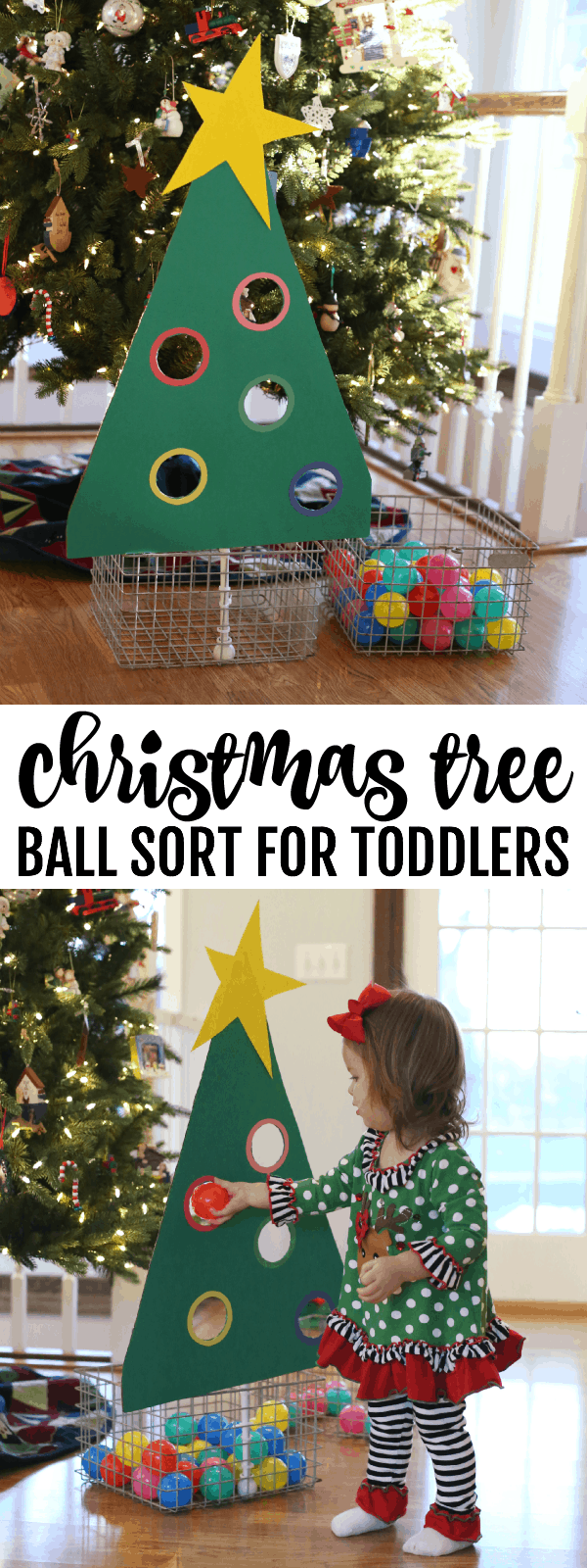 Christmas Tree Ball Sort for Toddlers