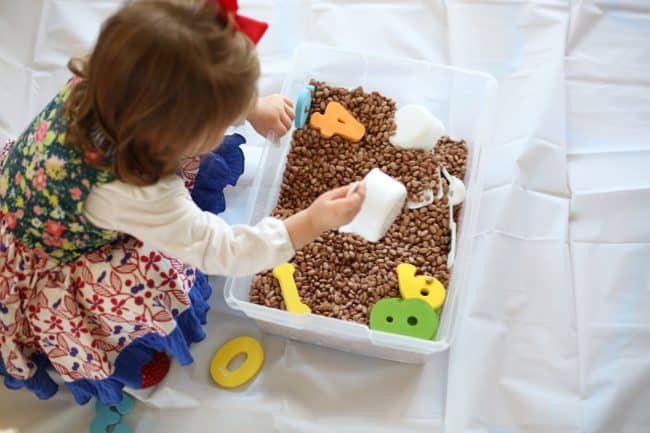 Bean Sensory Tub for Toddlers