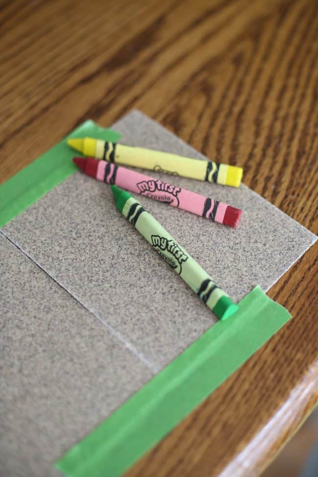 Coloring on Sandpaper for Toddlers