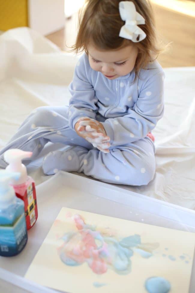 Foamy Soap Painting for Toddlers