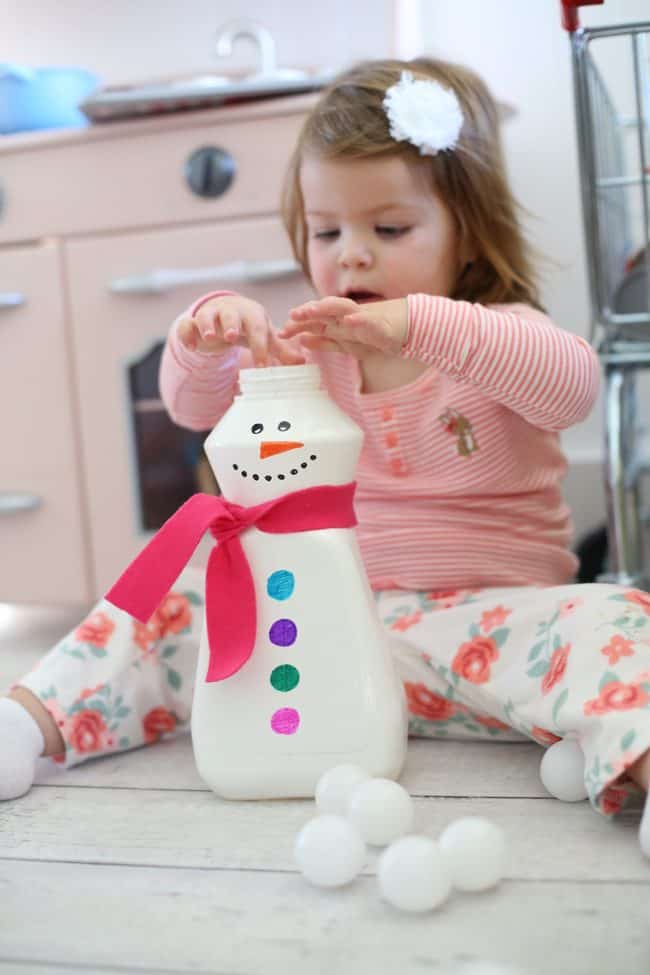 Snowman Fine Motor Game for Toddlers