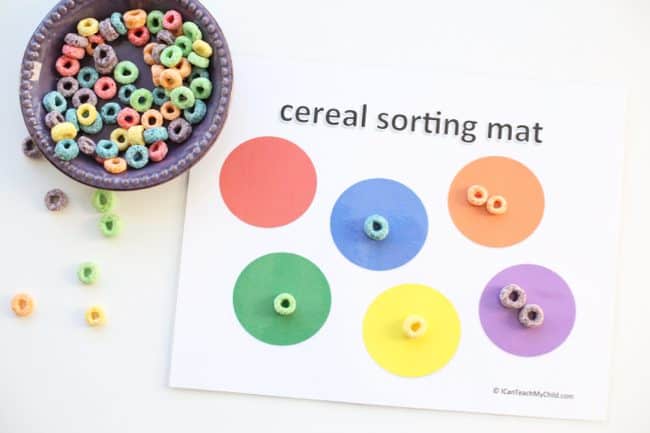 Printable Cereal Sorting Mat