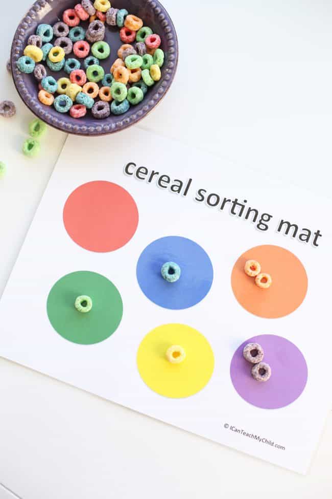 Printable Cereal Sorting Mat