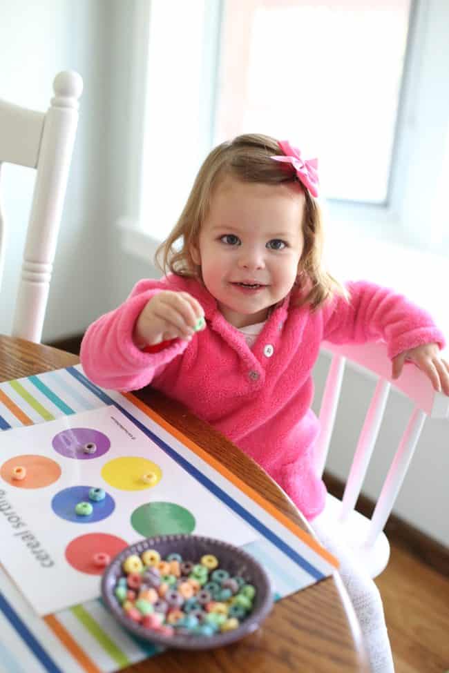 Printable Cereal Sorting Mat