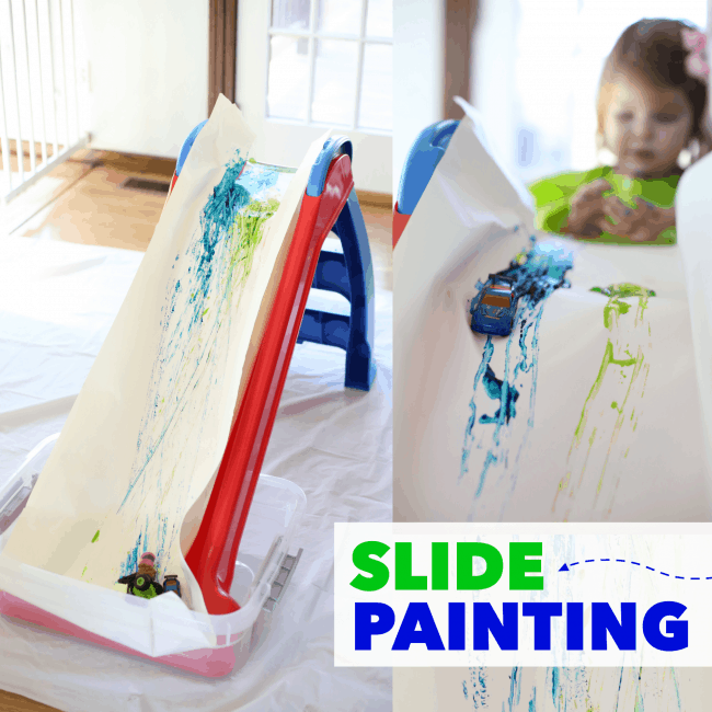 Slide Painting for Toddlers