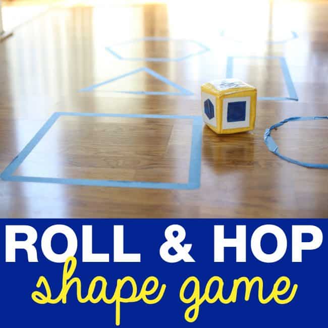 Super simple Roll & Hop Shape Game