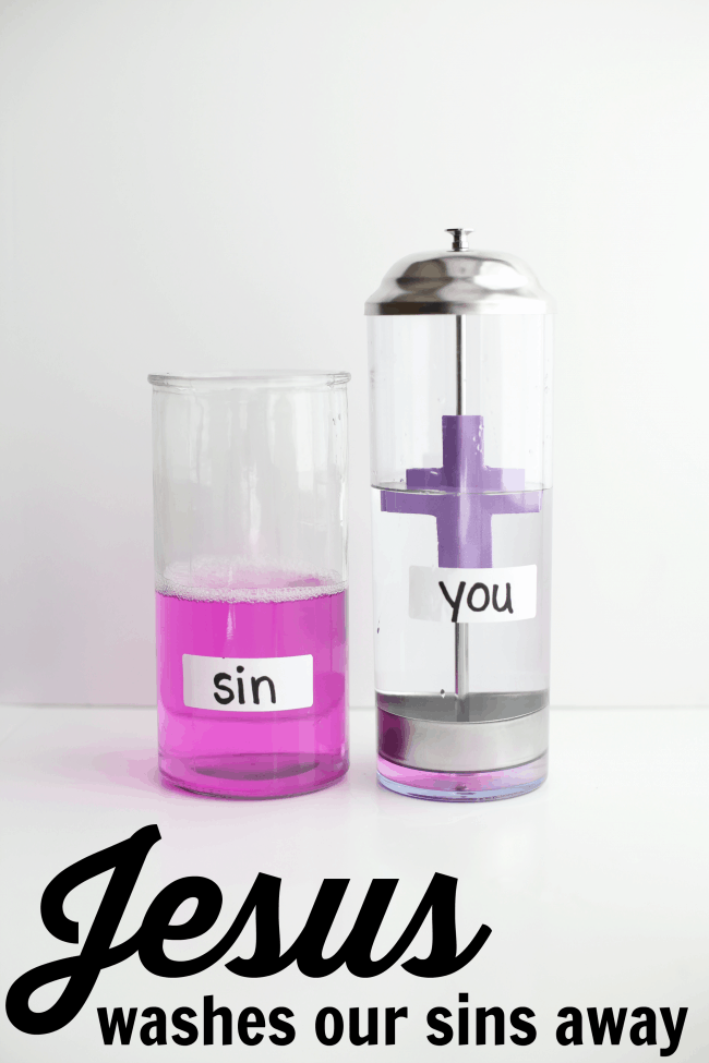 Science Experiment:  Jesus Washes Our Sins Away