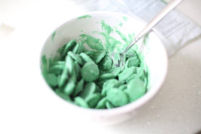 Green candy melts