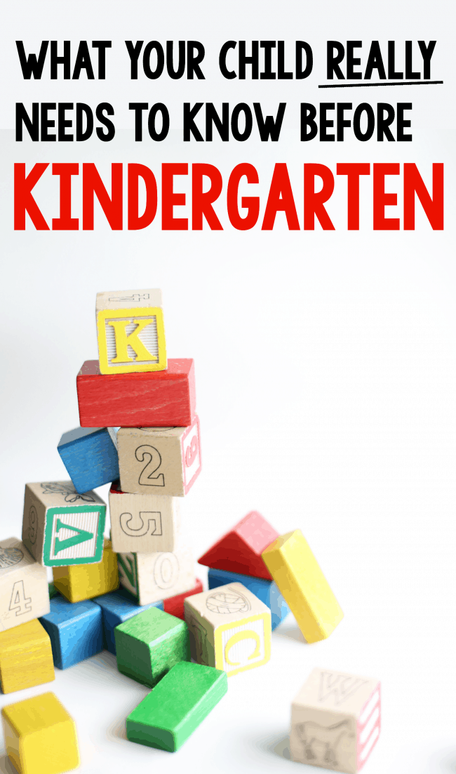 What Your Child Needs to Know Before Kindergarten