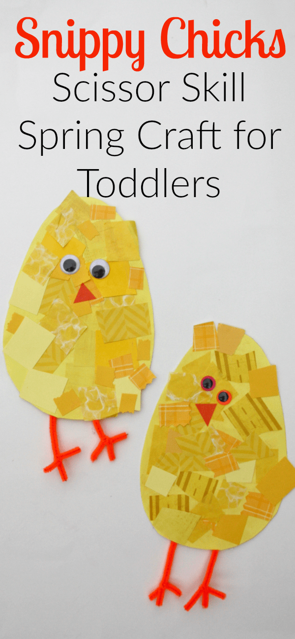 Snippy Chicks Scissor Skill Spring Craft for Toddlers