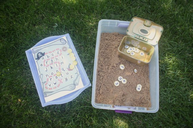 Treasure Map Capital and Lowercase Letter Matching Activity