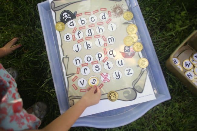 Treasure Map Capital and Lowercase Letter Matching Activity