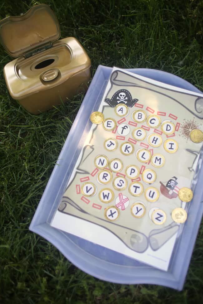 Treasure Map Capital and Lowercase Letter Matching Activity