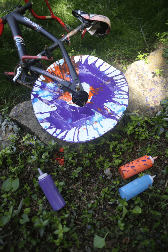 Bicycle Spin Art