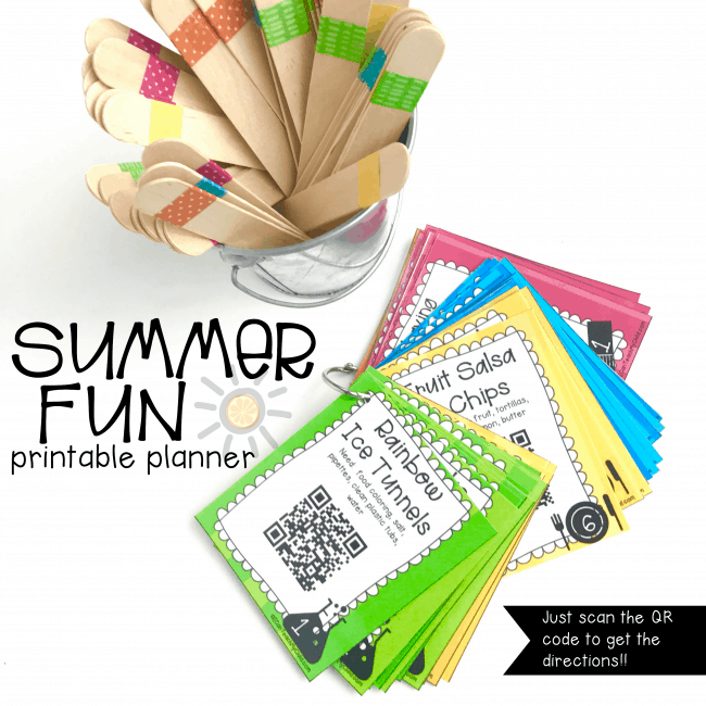 Interactive Printable Summer Fun Planner