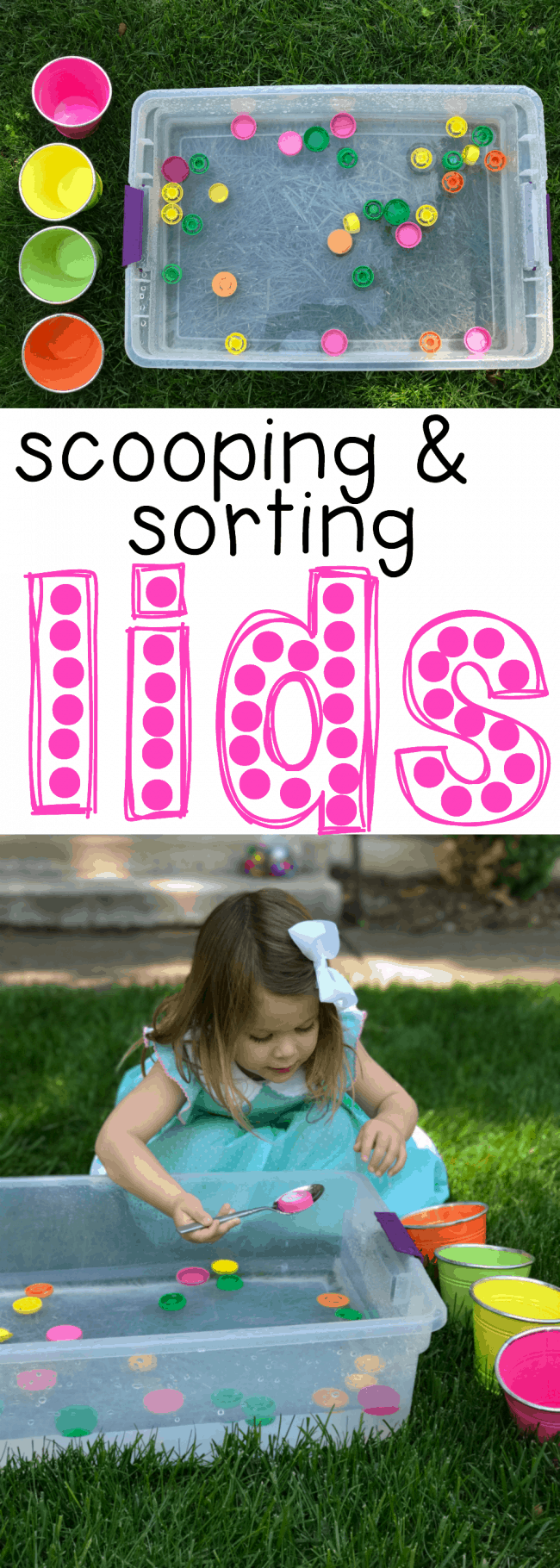 Scooping & Sorting Lids for Toddlers