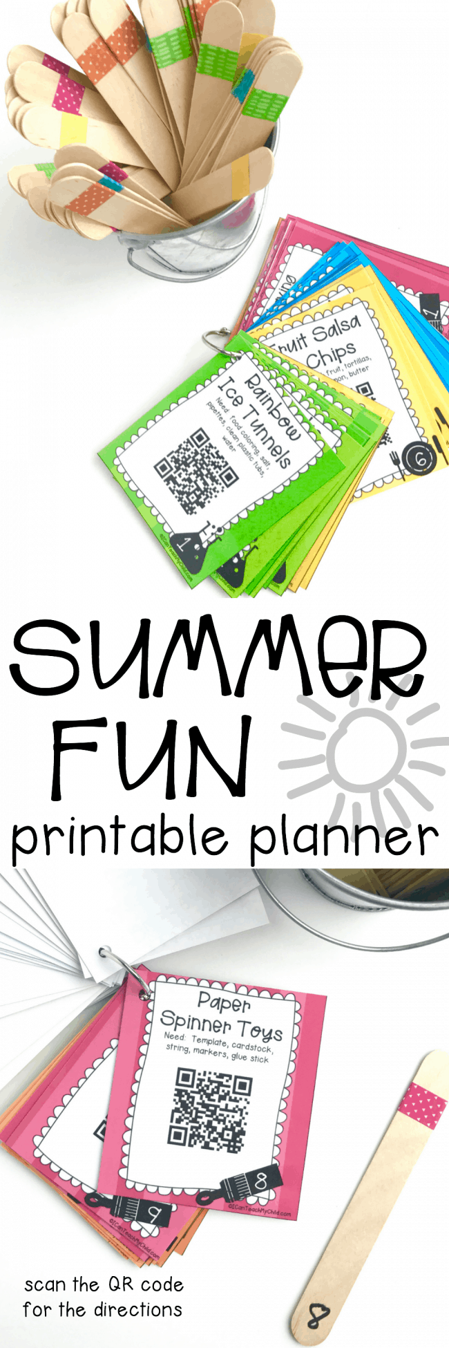 Interactive Summer Fun Printable Planner:  50+ Summer Activities for Kids