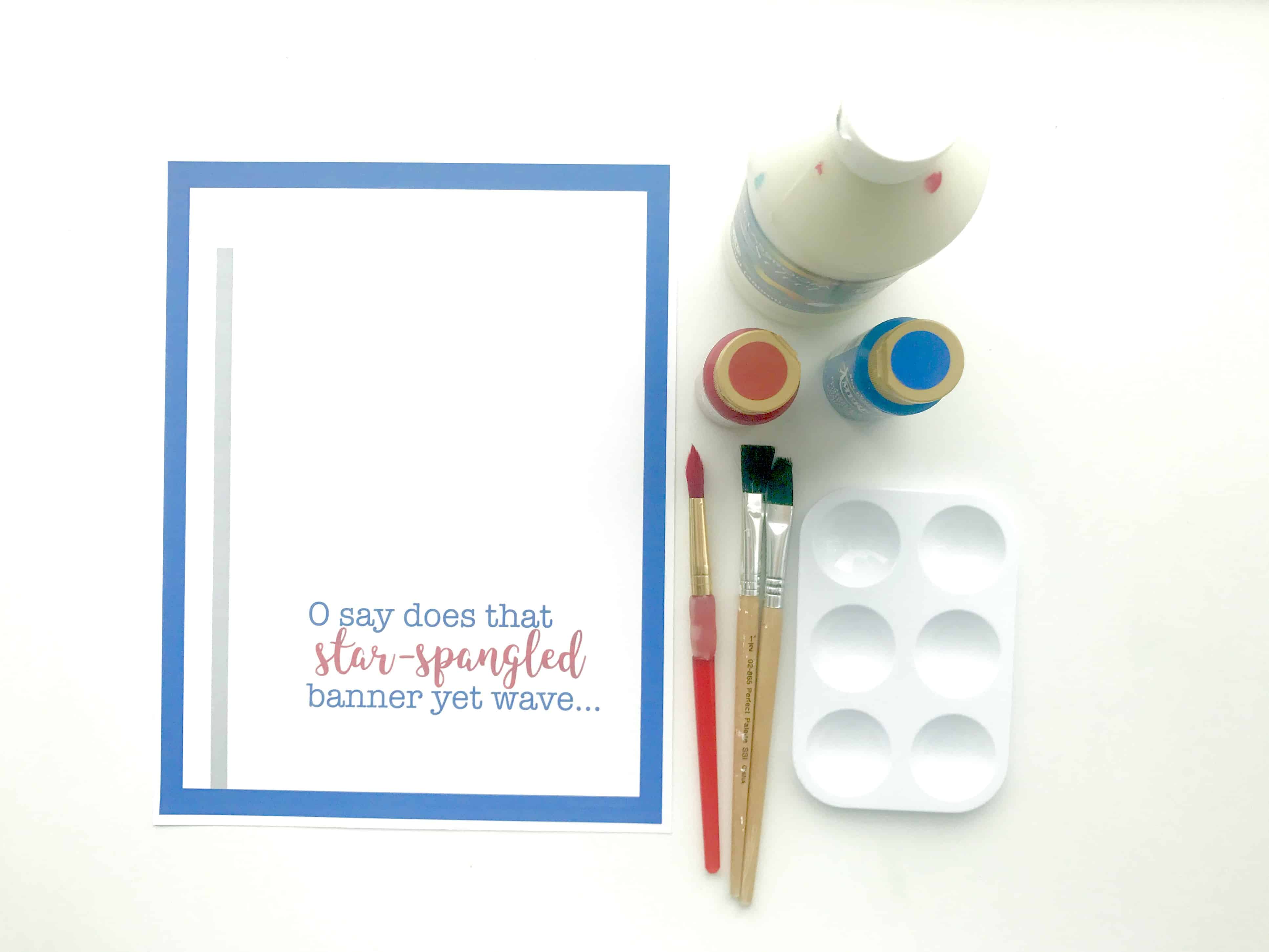 Star Spangled Banner Handprint Art with Printable - I Can Teach My Child!