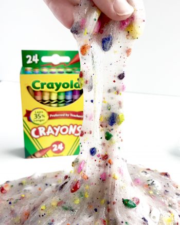 Crayon Slime made with crayons