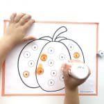 Roll and Mark Pumpkin Dot Art Activity