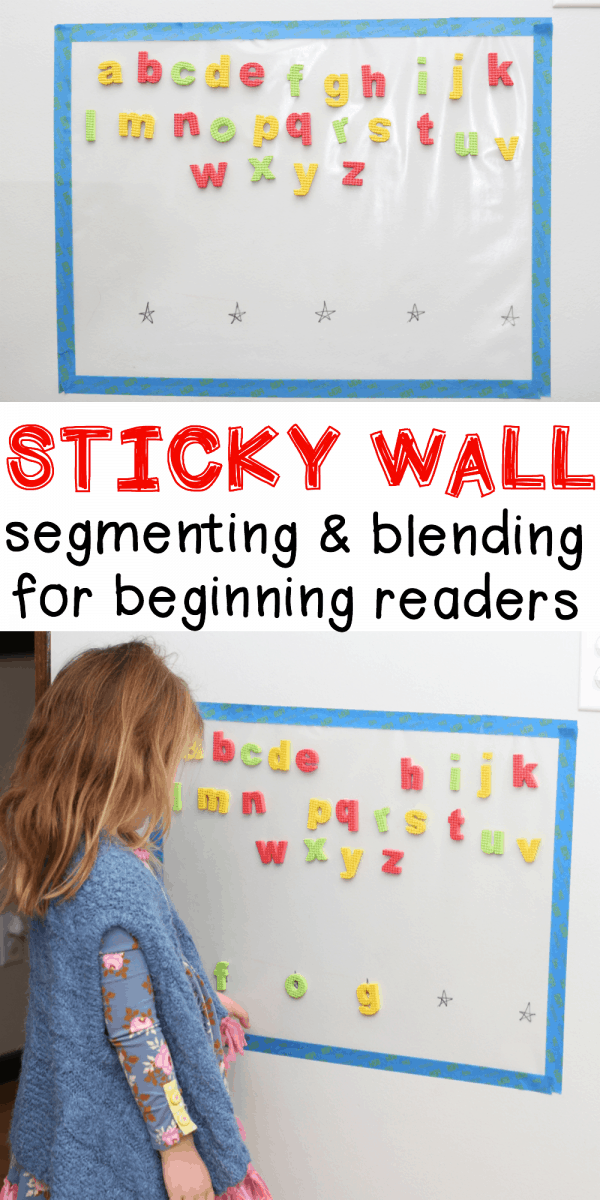 Sticky Wall Segmenting and Blending Activity for Beginning Readers