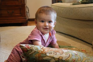 crawling around baby obstacle course