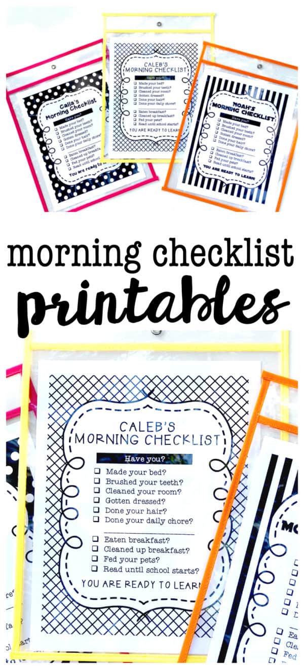 Morning Checklist Printable - I Can Teach My Child!