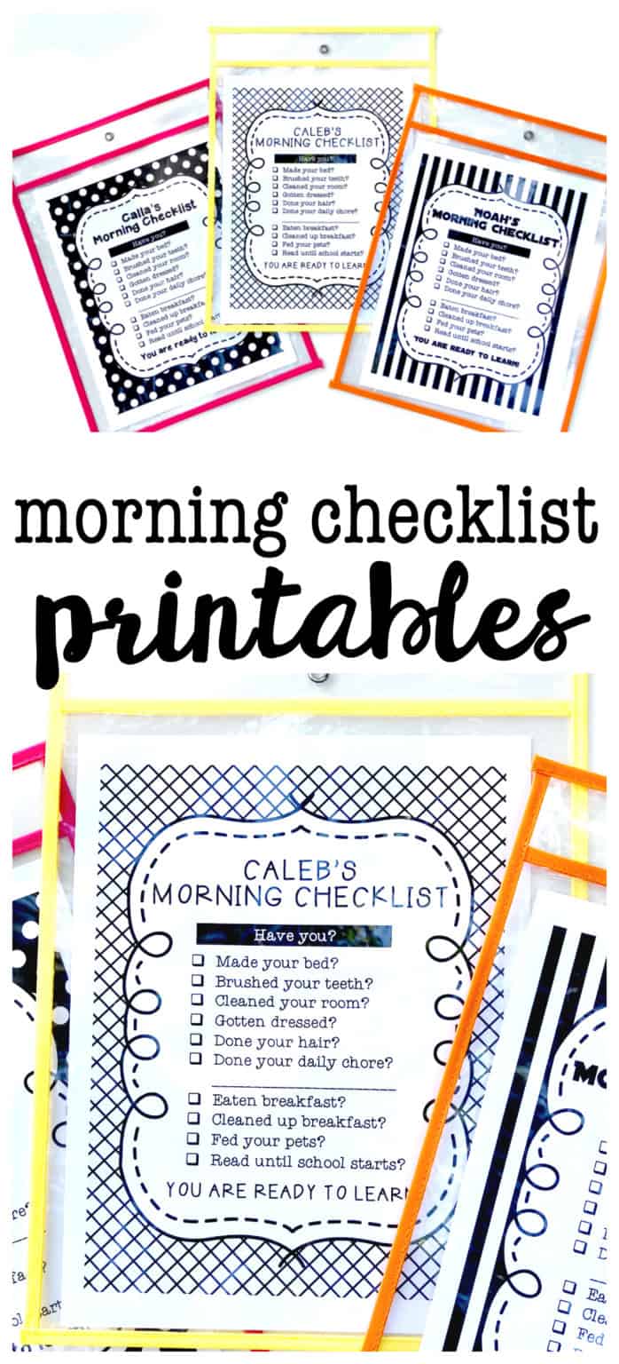 Morning Checklist Printable - I Can Teach My Child!