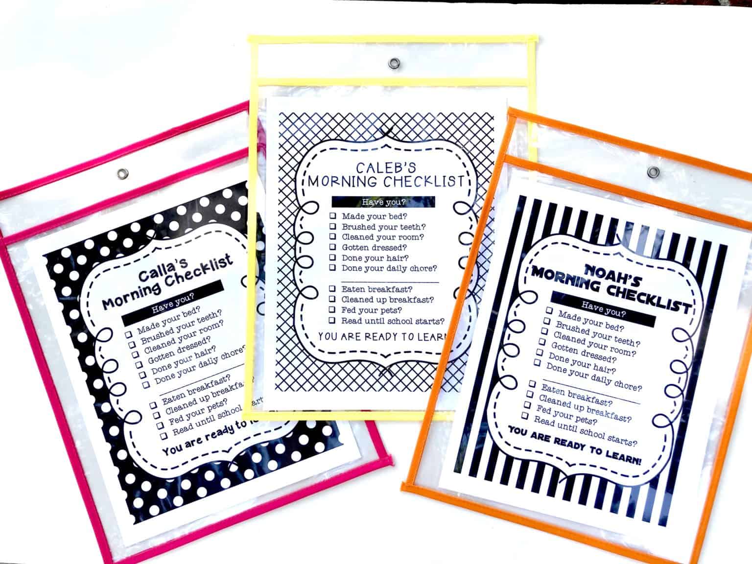 Morning Checklist Printable - I Can Teach My Child!