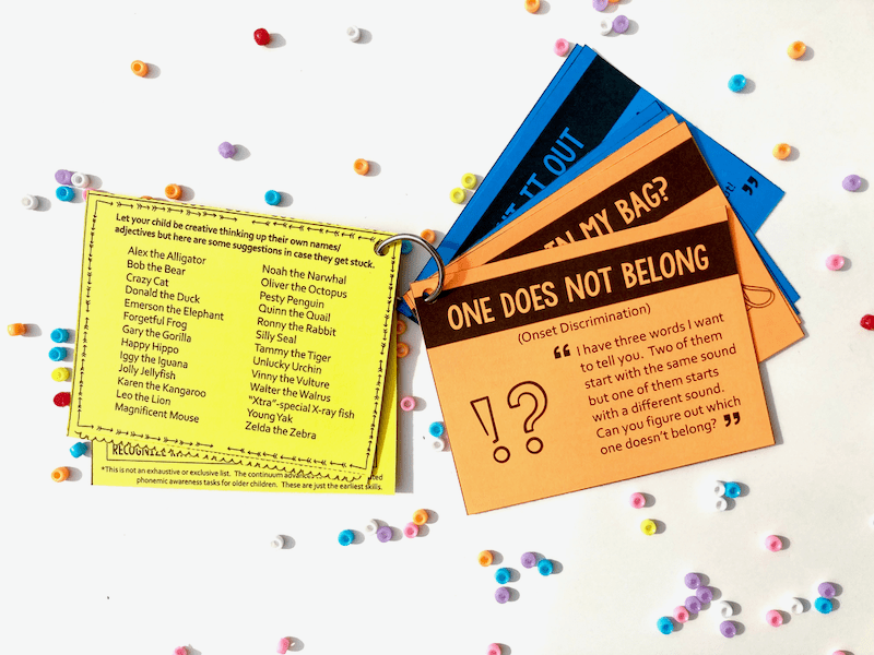 Phonological Awareness Activities for Preschoolers Printable - I Can